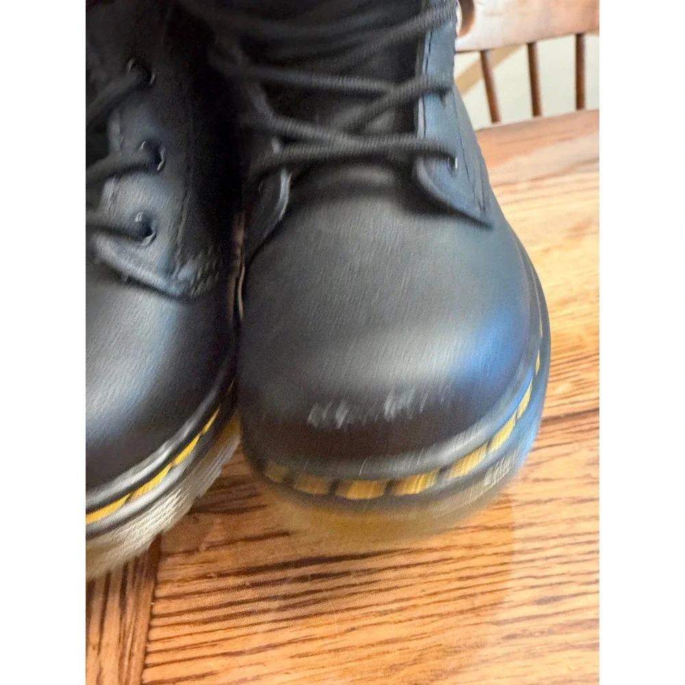 Dr. Martens 1460 I Toddler Boots Size 6 Black Leather Side Zip Lace Up 11854001